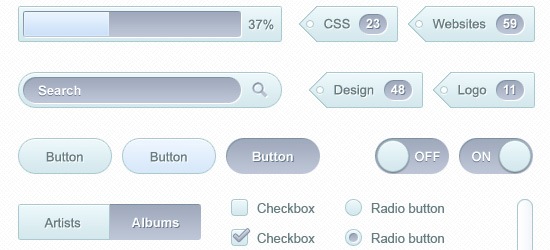 Soft UI Kit: PSD grátis para simulação de designs da Web