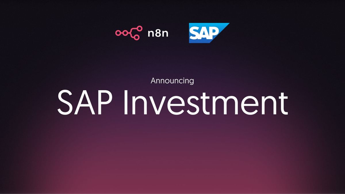 Anunciando o investimento estratégico da SAP em n8n – n8n Blog