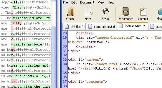 E - Editor de Texto - captura de tela.