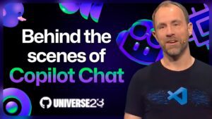“Descubra o Copilot Chat no Visual Studio Code: O Futuro da Programação em Tempo Real na GitHub Universe!”Curiosidade: Você sabia que o Copilot Chat usa inteligência artificial para sugerir códigos e até responder a dúvidas enquanto você programa? Essa ferramenta promete revolucionar a forma como desenvolvedores colaboram e criam projetos!