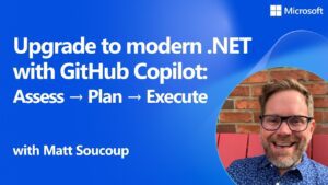 Modernize sua aplicação .NET com GitHub Copilot: Avalie → Planeje → Execute! Você sabia que o GitHub Copilot pode sugerir trechos de código em tempo real, acelerando o processo de migração?